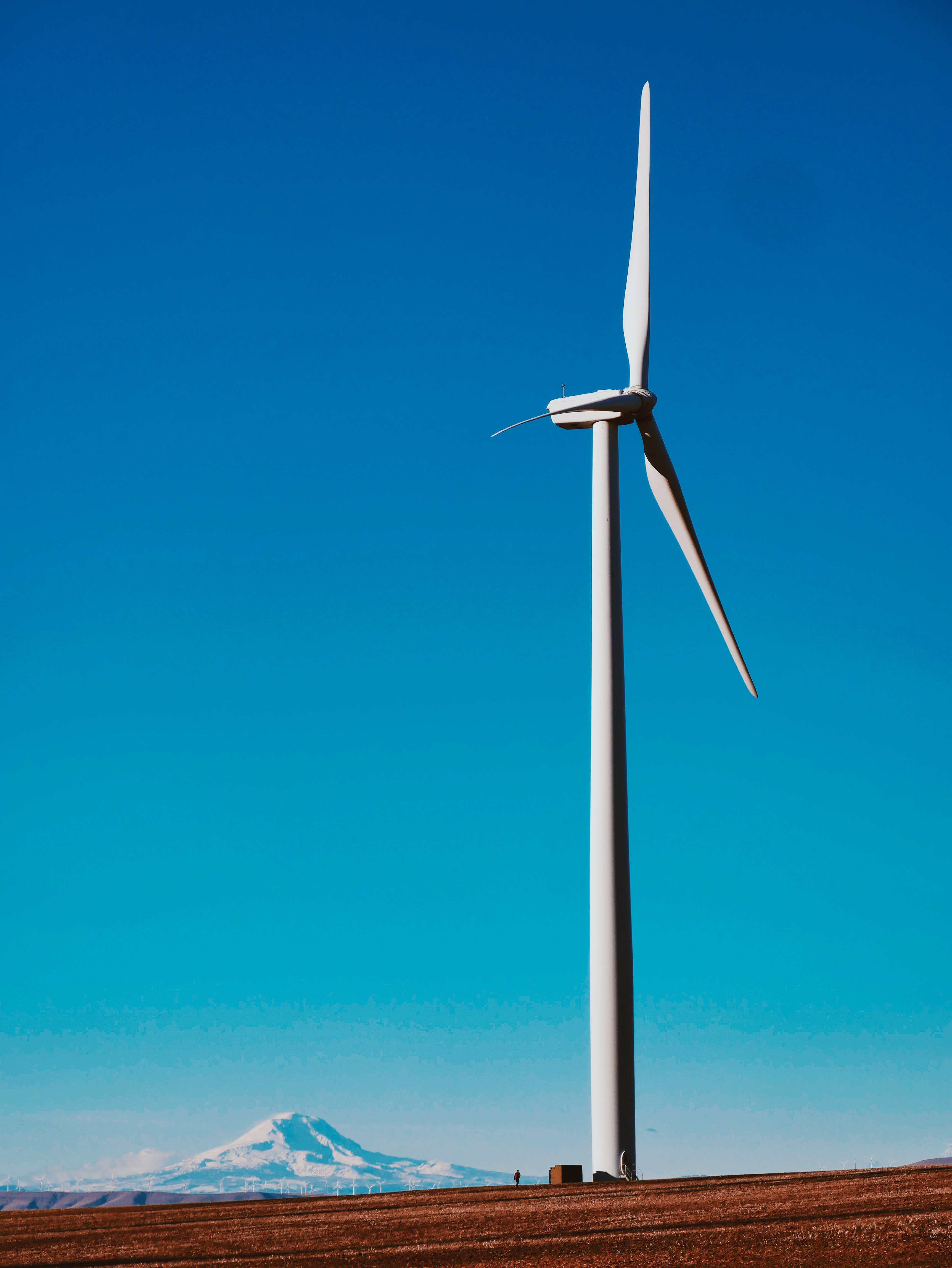 Photo of Wind Turbine Under Blue Sky